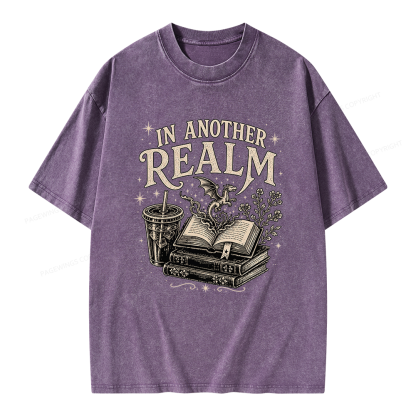 Pagewings Fantasy Reader Unisex Washed T-shirt