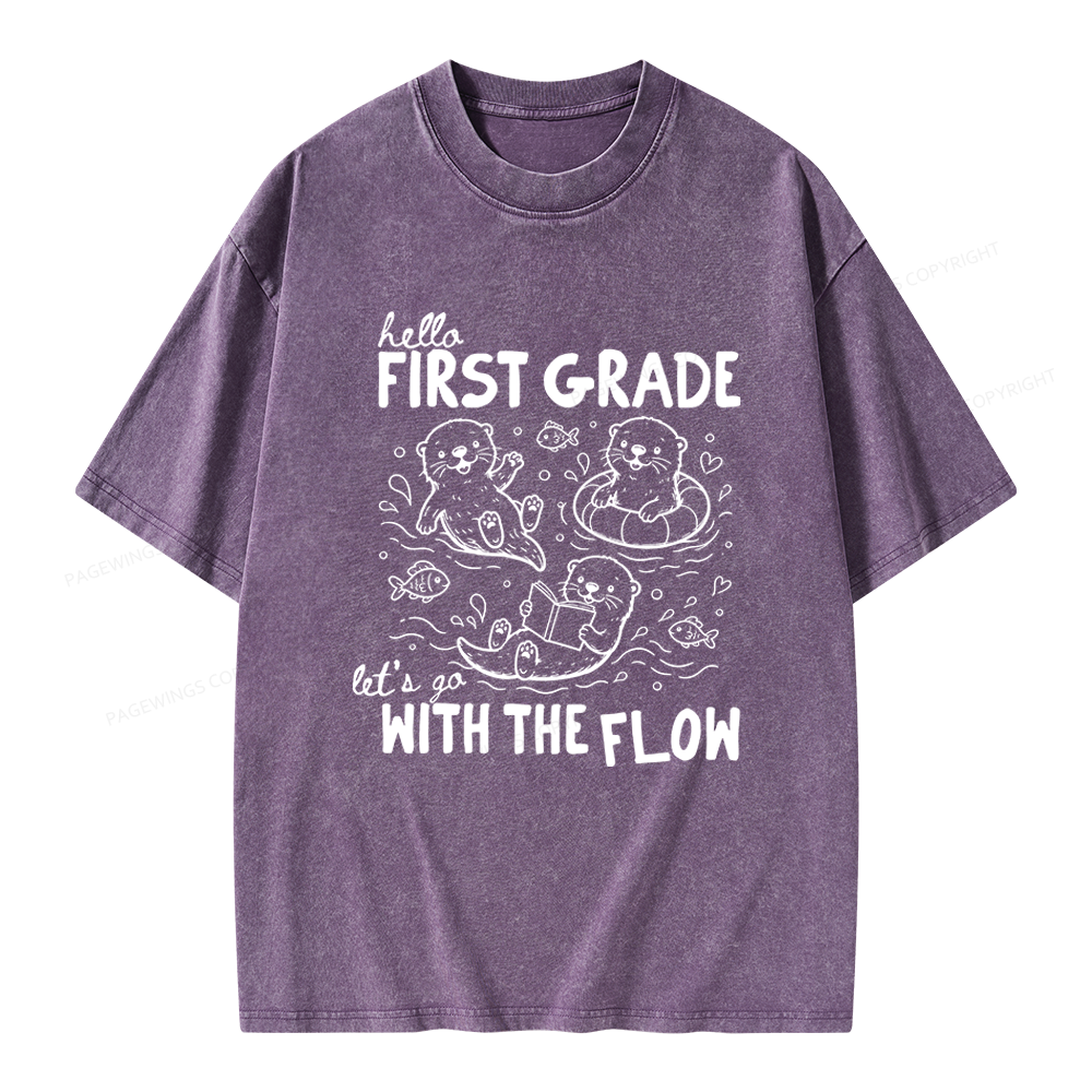 Pagewings Personalized Back to School Unisex Washed T-shirt