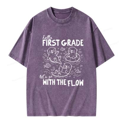 Pagewings Personalized Back to School Unisex Washed T-shirt