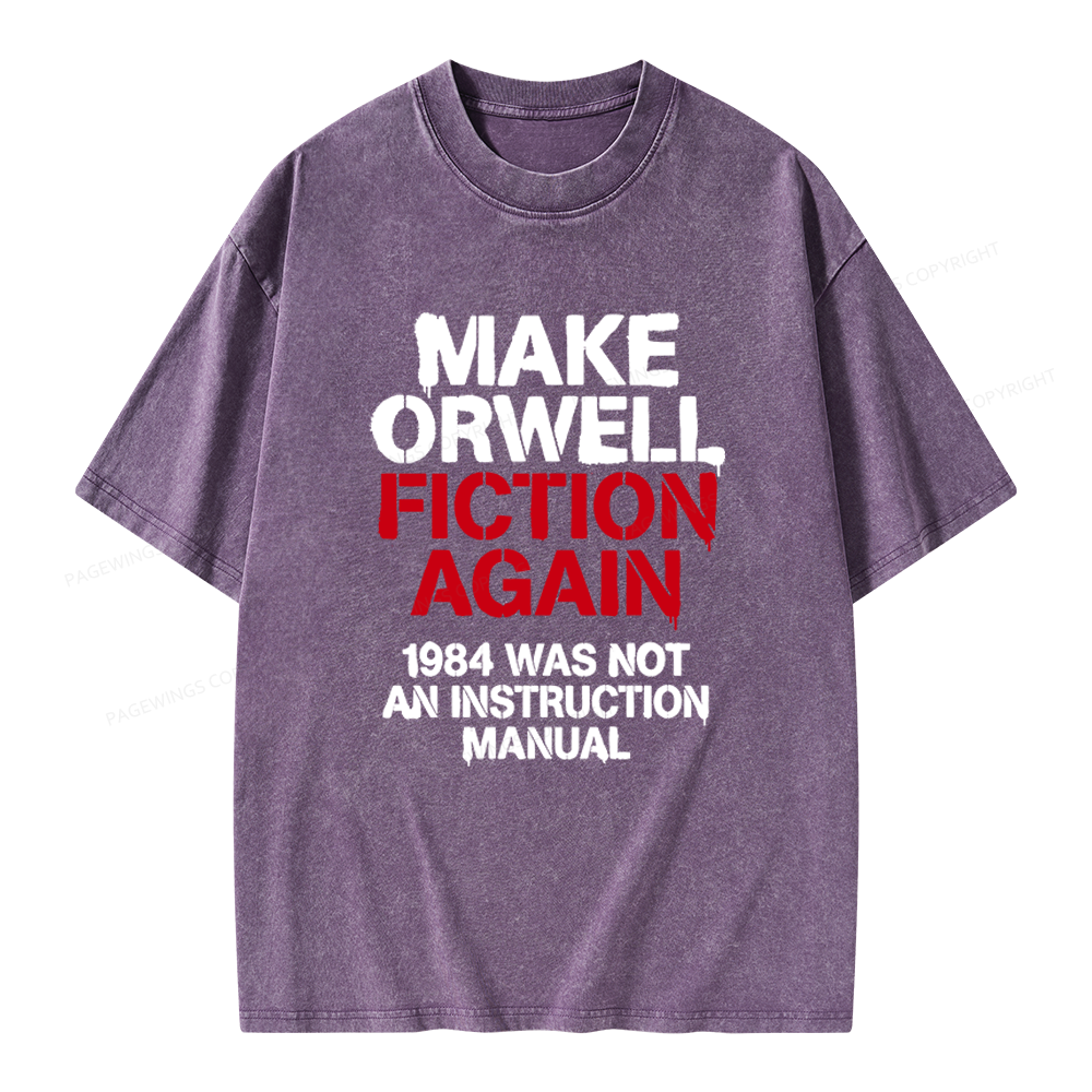 Pagewings Dystopian Book Lover Unisex Washed T-shirt
