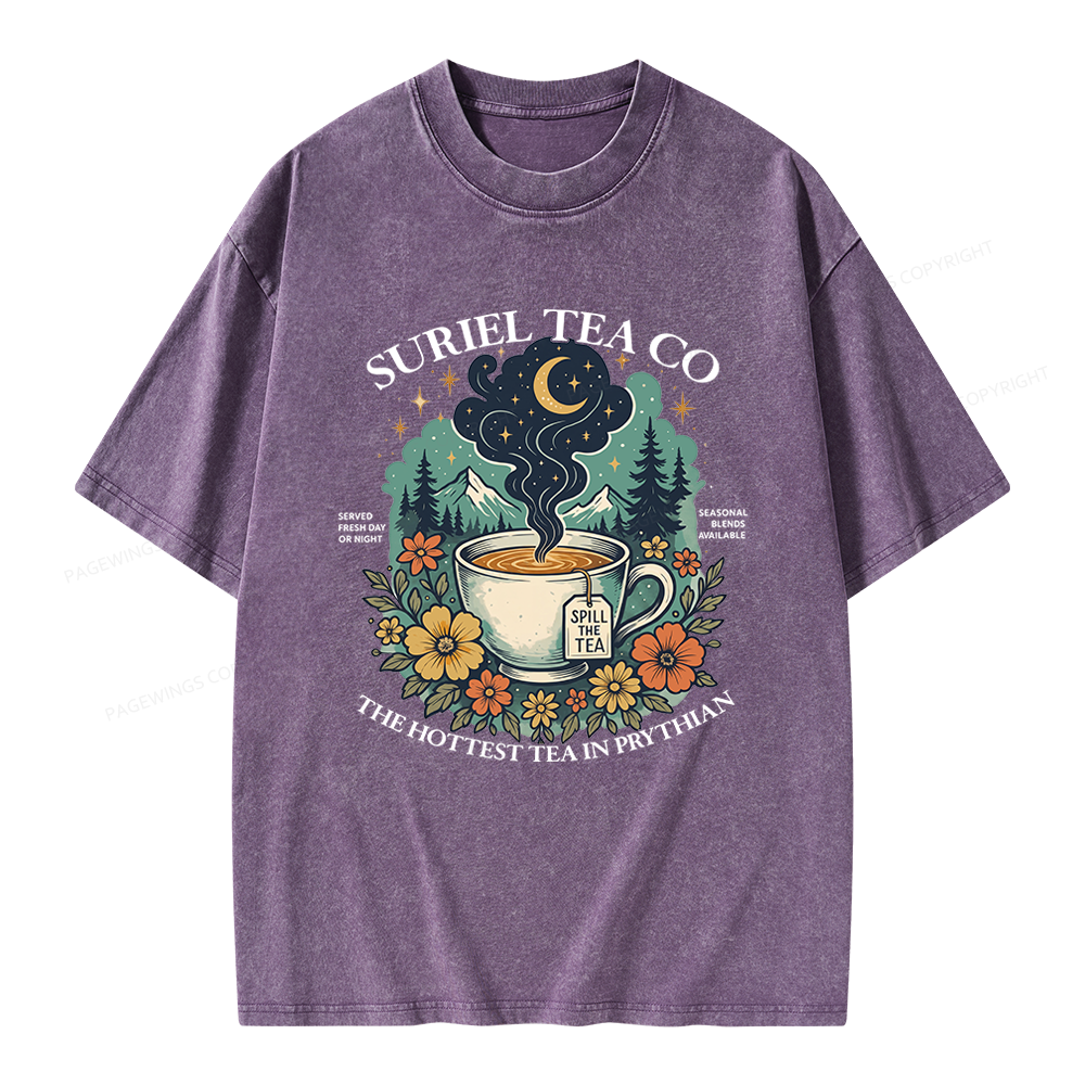 Pagewings Fantasy Bookish Unisex Washed T-shirt