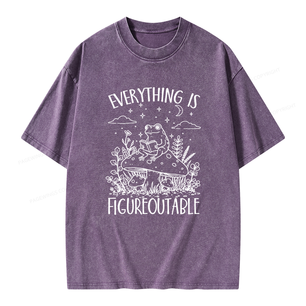 Pagewings Everything Is Figureoutable Unisex Washed T-shirt