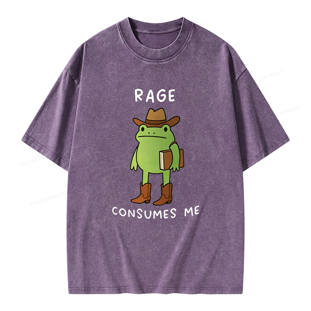 Pagewings Rage Consumes Me Unisex Washed T-shirt