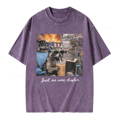 Pagewings Just One More Chapter Unisex Washed T-shirt
