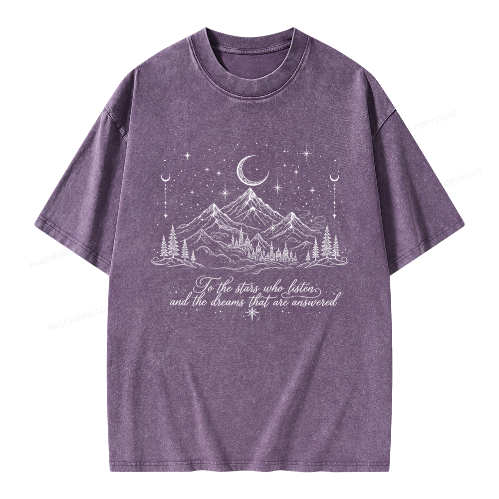 Pagewings Fantasy Bookish Unisex Washed T-shirt