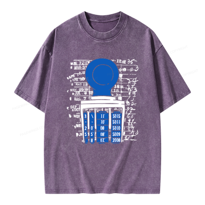 Pagewings Books Library Stamp Unisex Washed T-shirt
