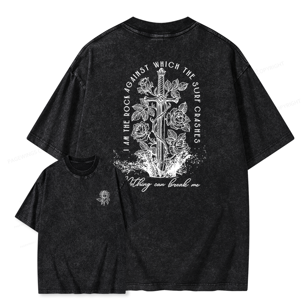 Pagewings Nesta I Am the Rock Unisex Washed T-shirt