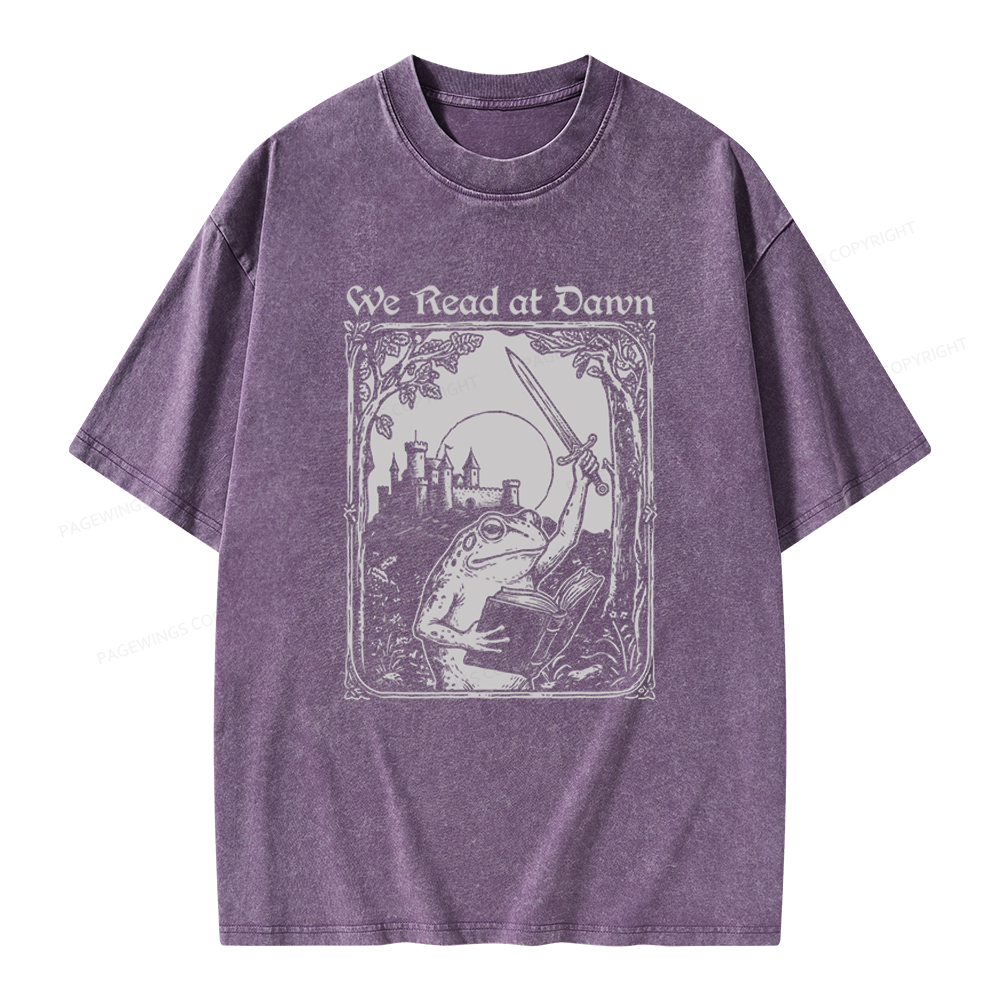 Pagewings We Read At Dawn Unisex Washed T-shirt