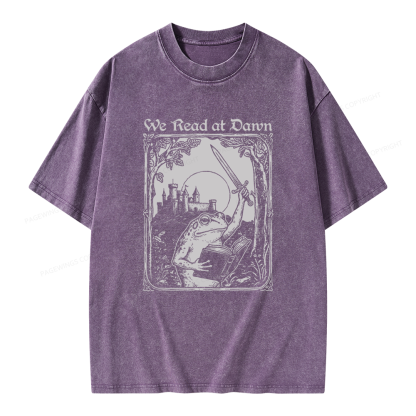Pagewings We Read At Dawn Unisex Washed T-shirt