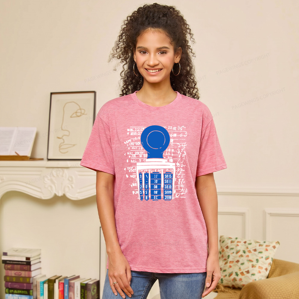 Pagewings Books Library Stamp16436 Bookish Unisex Heather T-Shirt