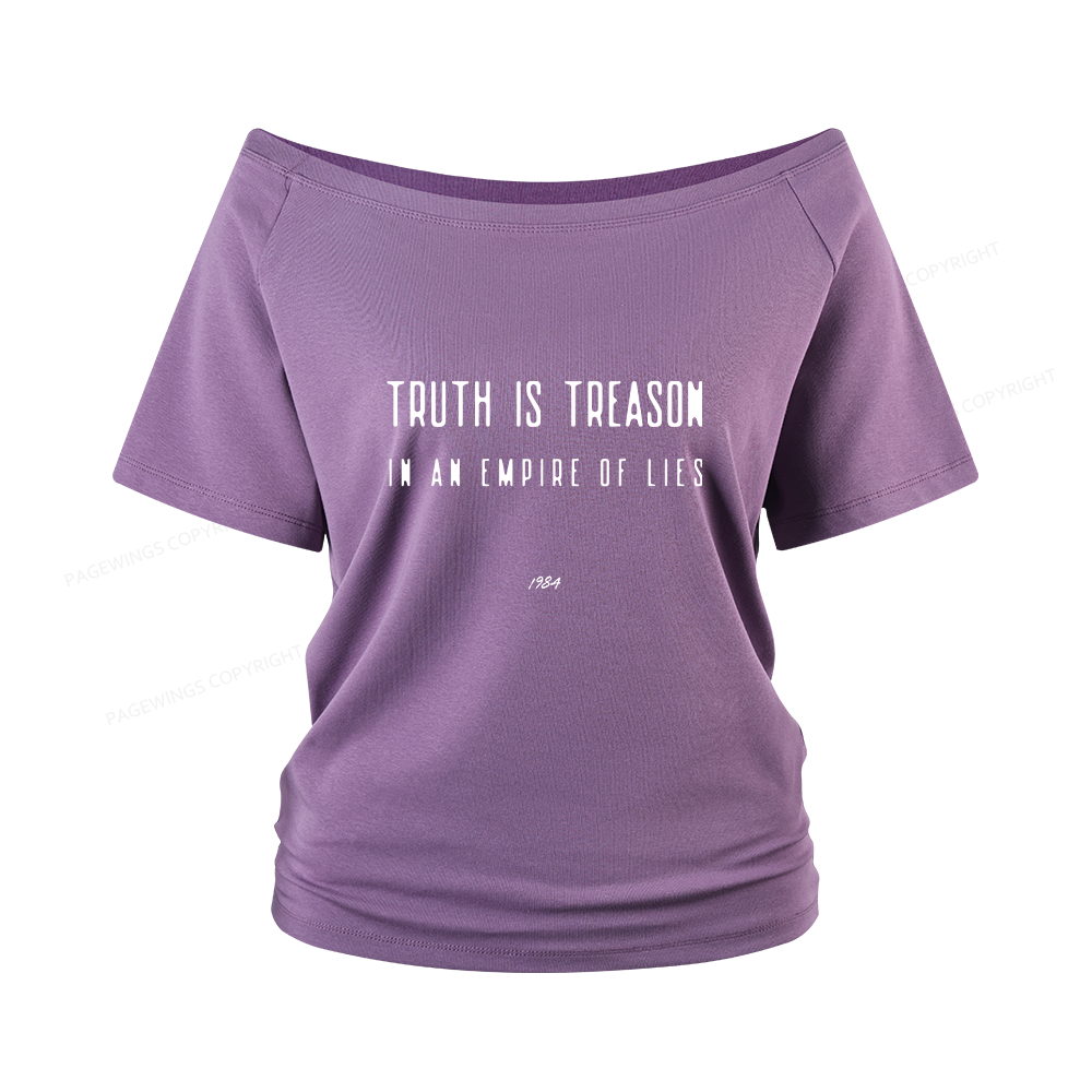 Pagewings Dystopian Book Lover 16415 Bookish Women Off Shoulder T-shirts