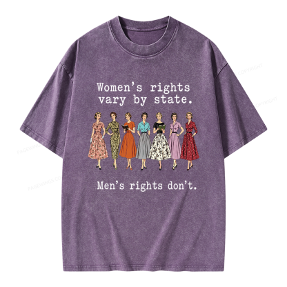 Pagewings Women's Rights Vary By State Unisex Washed T-shirt