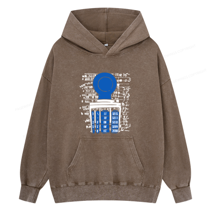 Pagewings Books Library Stamp Unisex Washed Hoodie