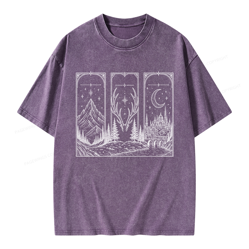 Pagewings Fantasy Book Lover Unisex Washed T-shirt