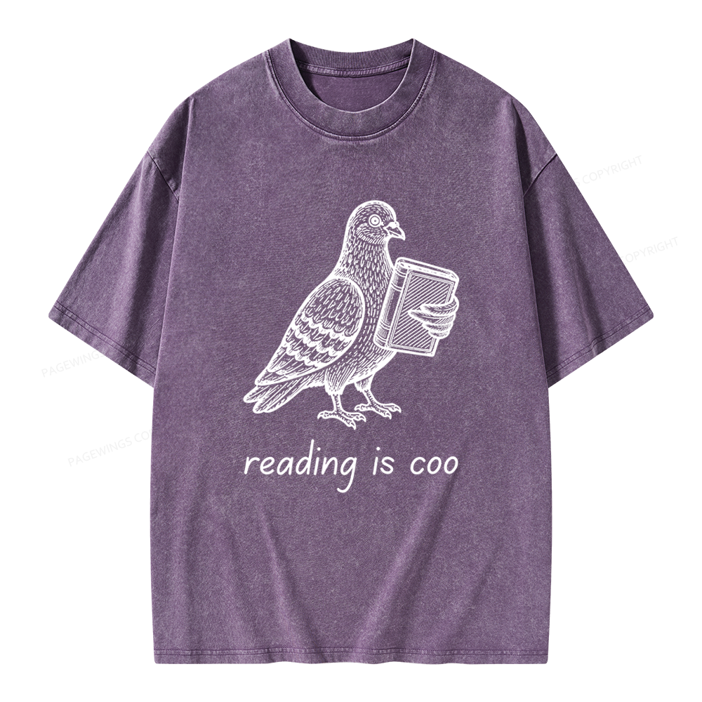 Pagewings Reading is Coo Unisex Washed T-shirt