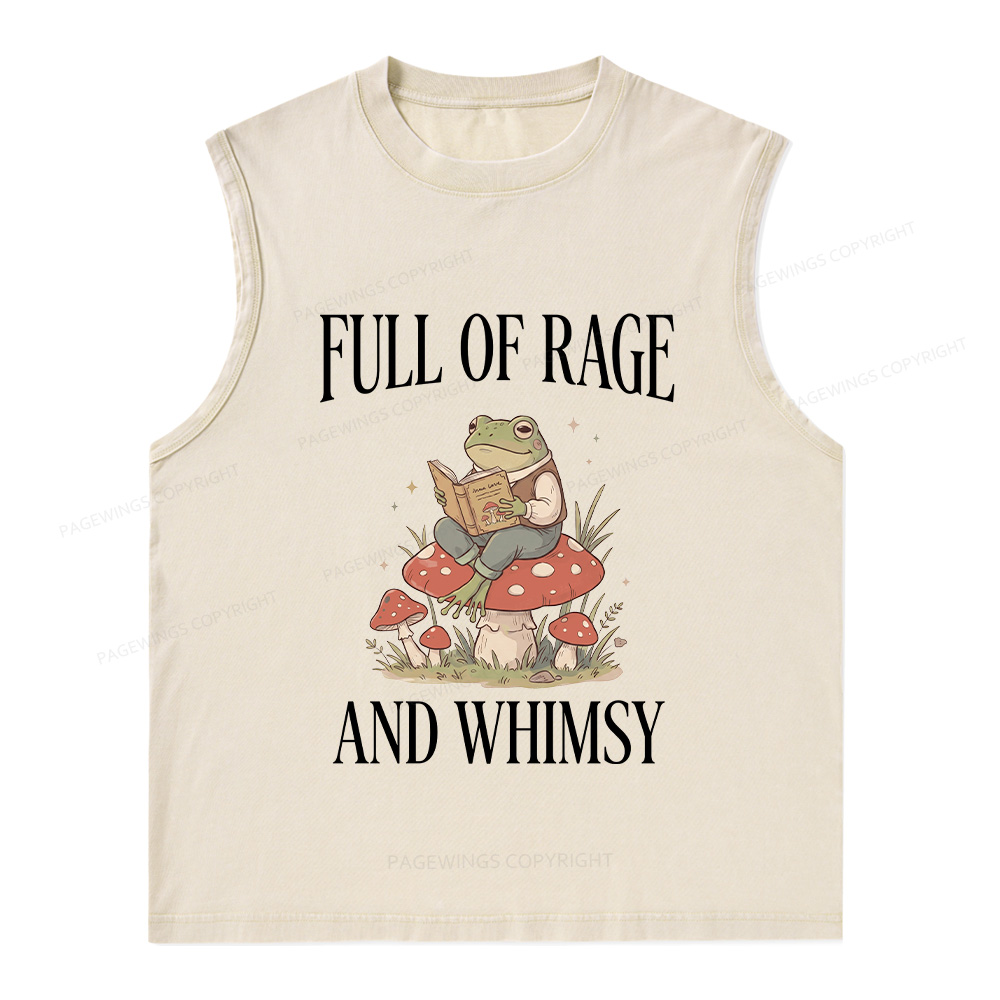 Pagewings Full of Rage and Whimsy Unisex Washed Tank Top