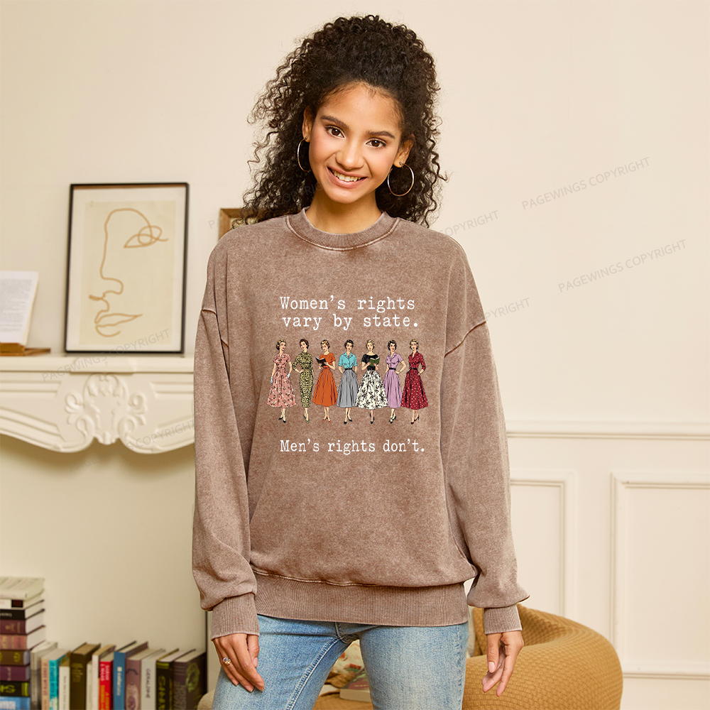 Pagewings Women's Rights Vary By State Unisex Washed Sweatshirt