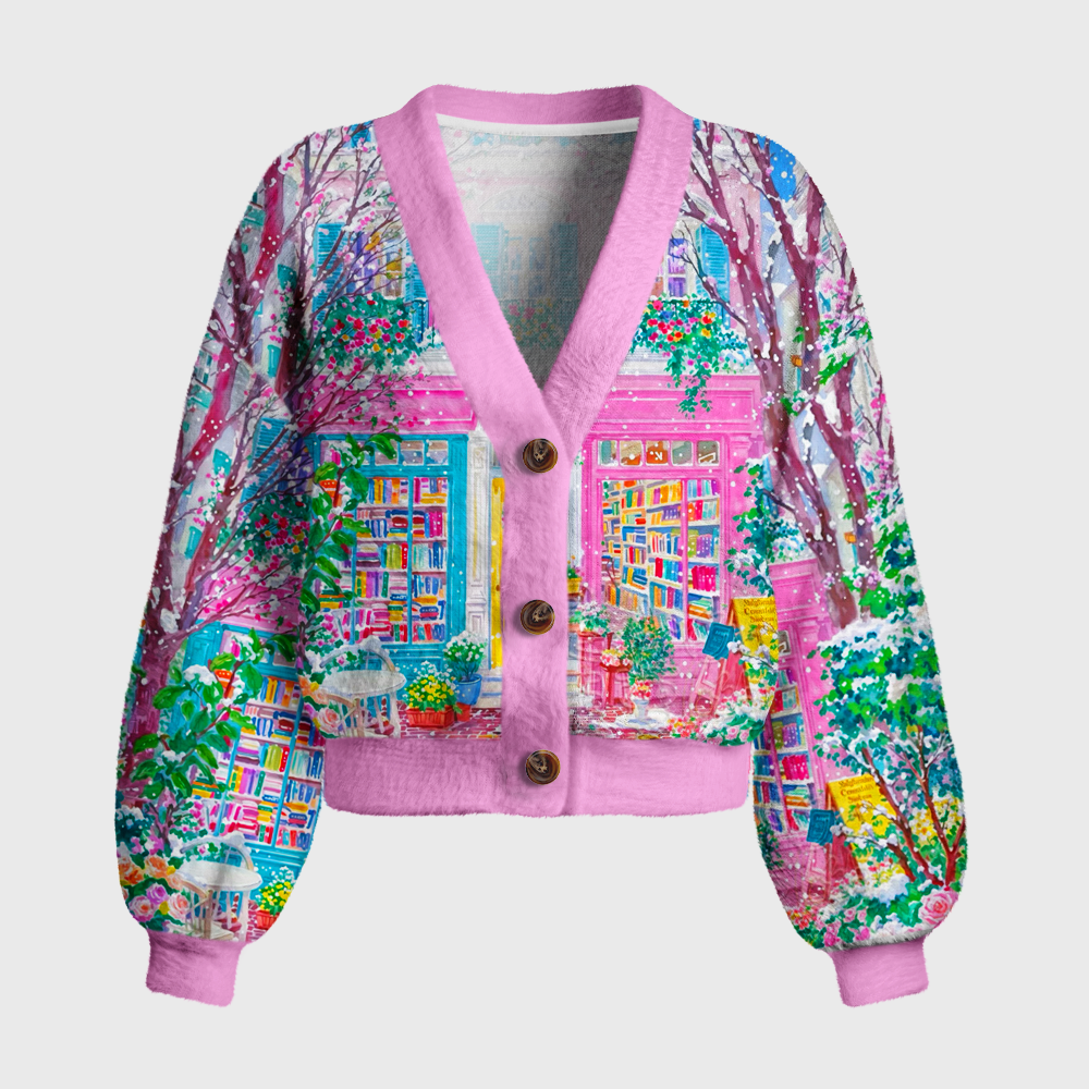 Pagewings Bookstore Women's Cardigan Sweater