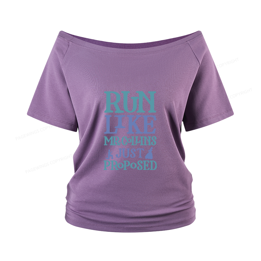 Pagewings Love Book Fan Women Off Shoulder T-shirts