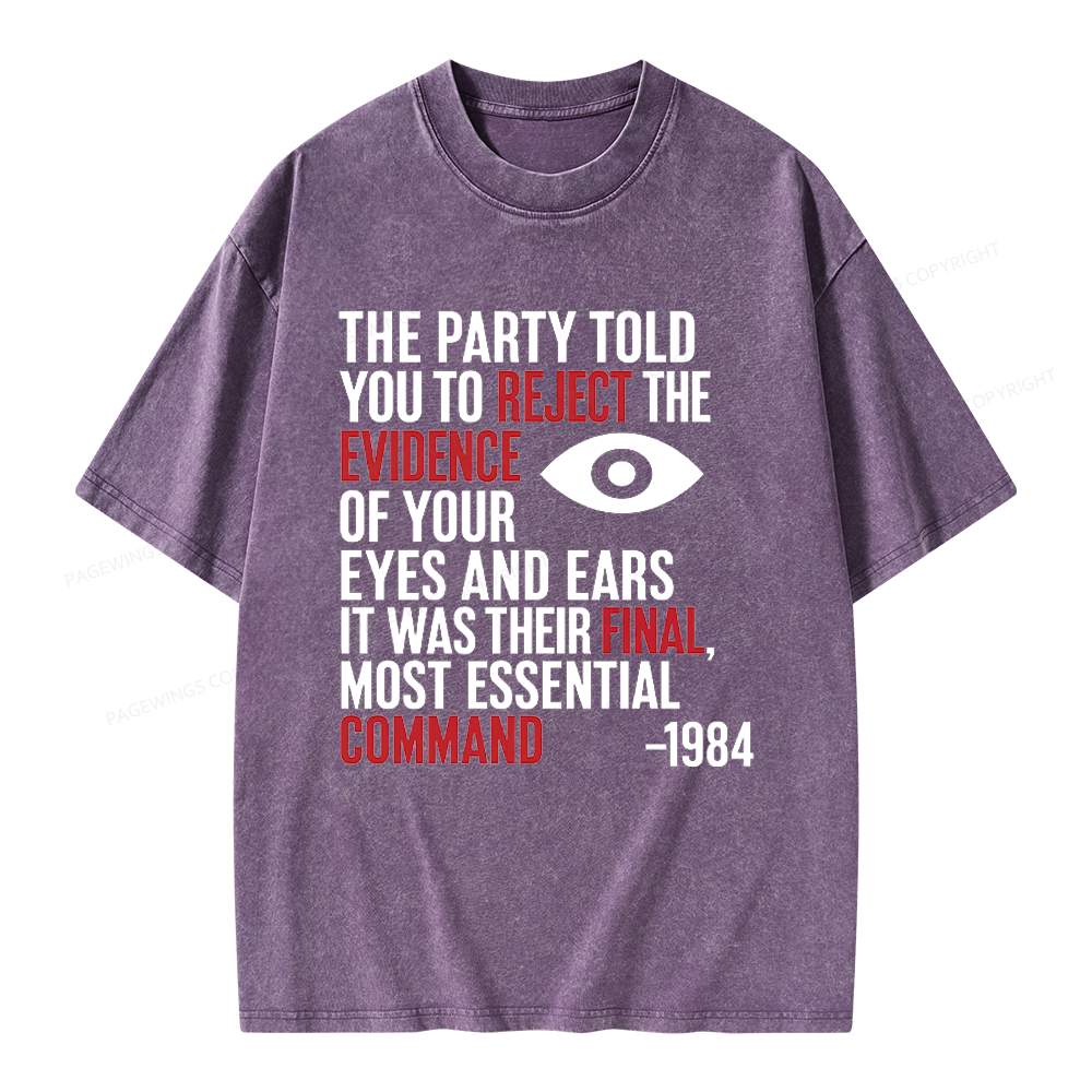 Pagewings Dystopia Quote Unisex Washed T-shirt