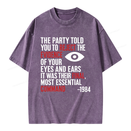 Pagewings Dystopia Quote Unisex Washed T-shirt