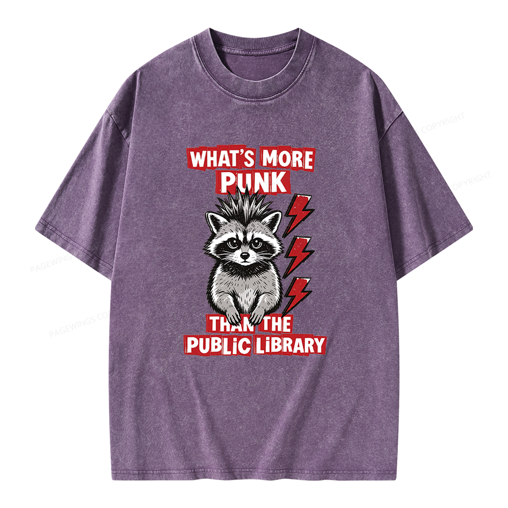 Pagewings What's More Punk Than The Public Library Unisex Washed T-shirt