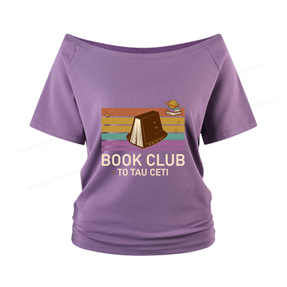 Pagewings Book Club To Star Women Off Shoulder T-shirts