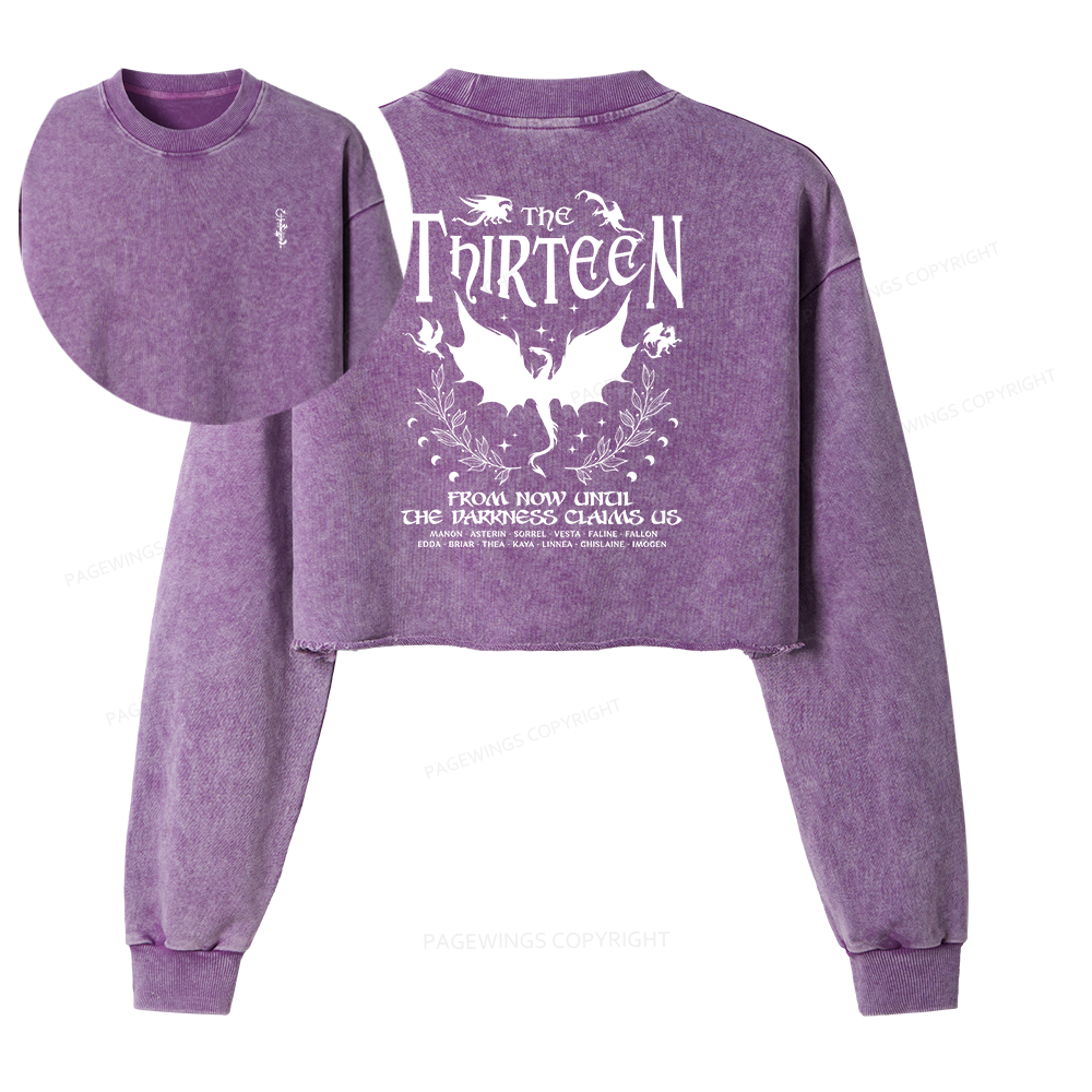 Pagewings The Thirteen Women Washed Crop Sweatshirt
