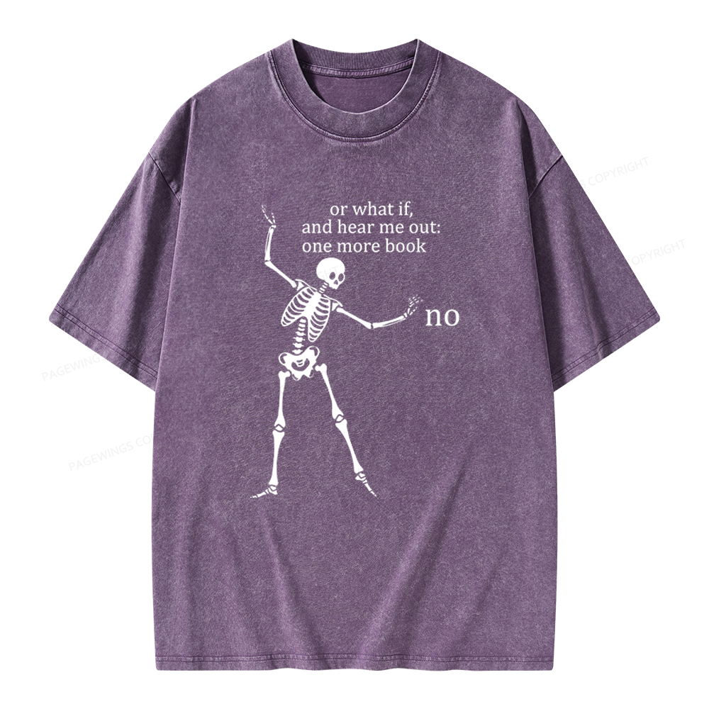 Pagewings One More Book Unisex Washed T-shirt