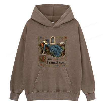 Pagewings Medieval Book Lover Unisex Washed Hoodie