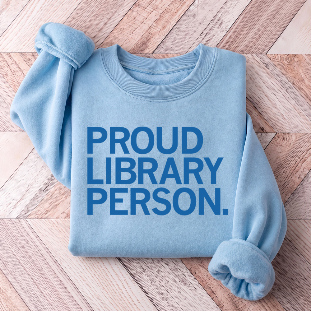 Pagewings Proud Library Person Fleece Crop Sweatshirt