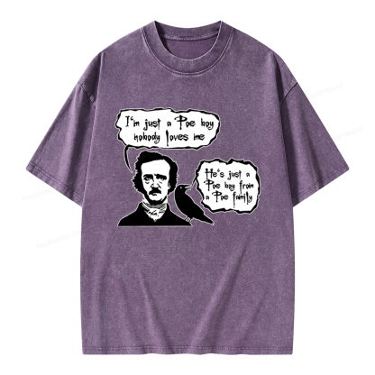 Pagewings I'm Just A Poe Boy Unisex Washed T-shirt