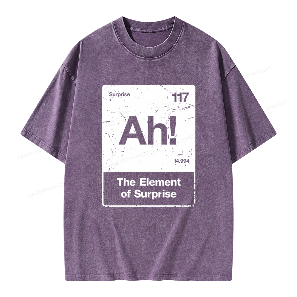 Pagewings The Element Of Surprise Unisex Washed T-shirt