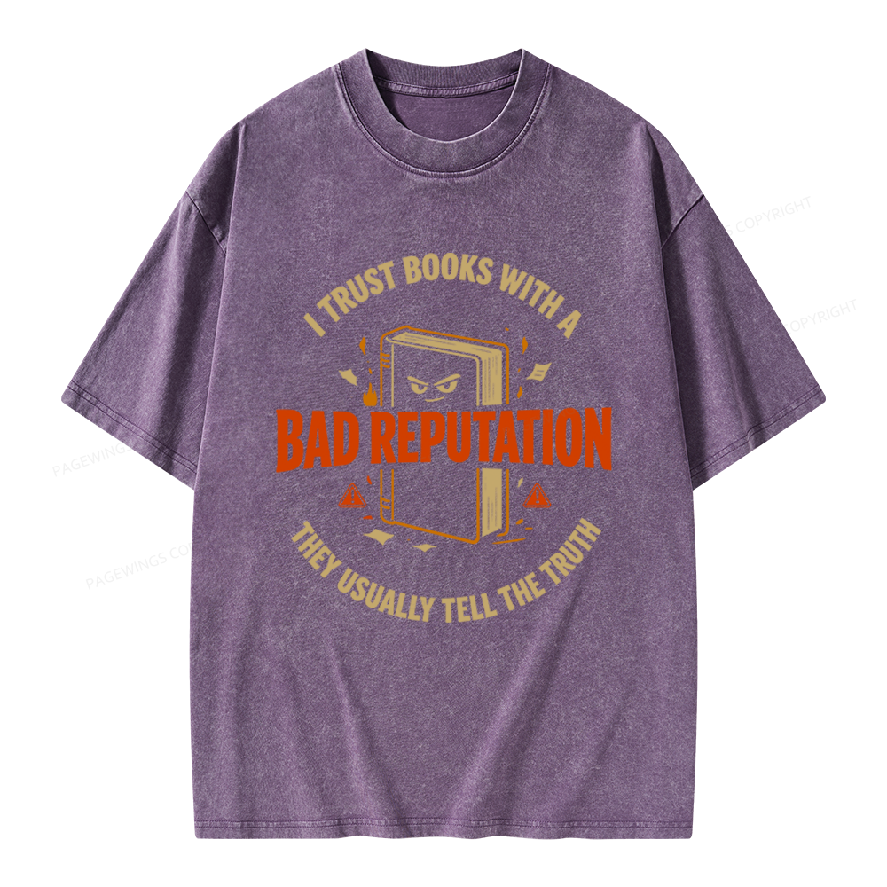 Pagewings Banned Book Unisex Washed T-shirt