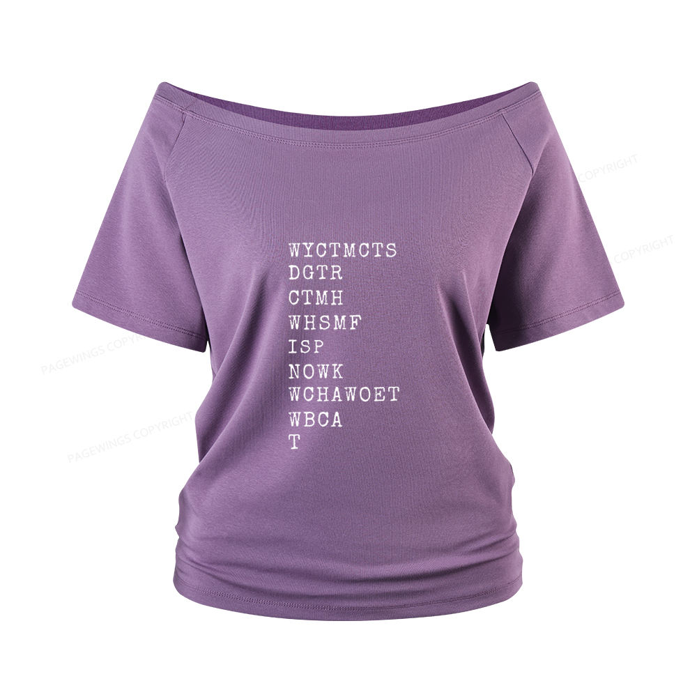 Pagewings Will You Come To My Cottage This Summer Women Off Shoulder T-shirts