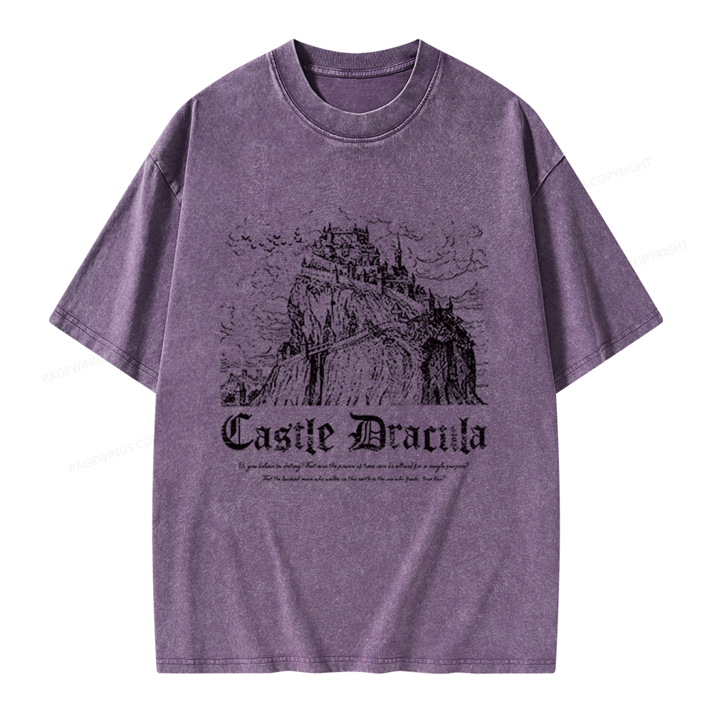 Pagewings Dark Romance Bookish Unisex Washed T-shirt