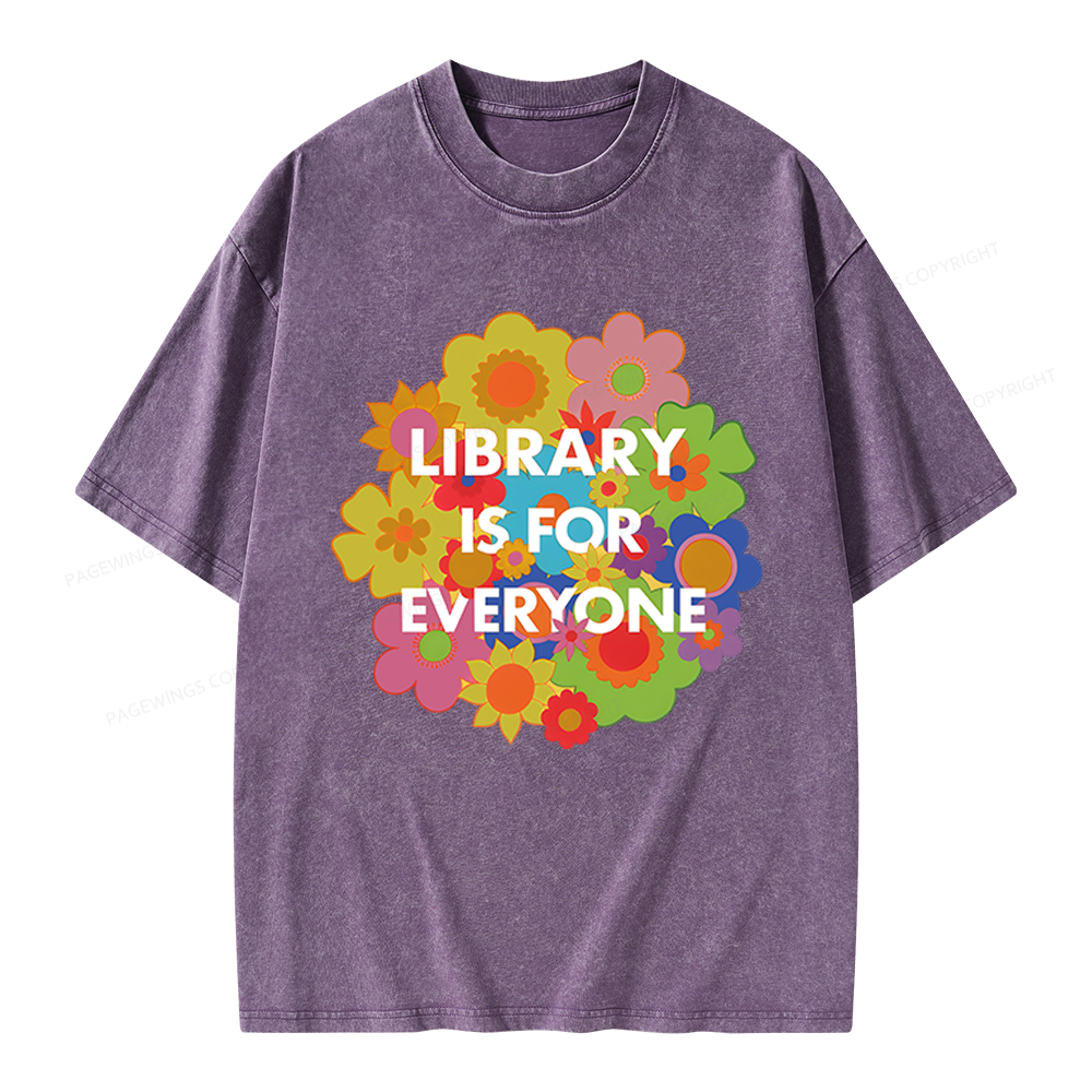 Pagewings Library Is For Everyone Unisex Washed T-shirt
