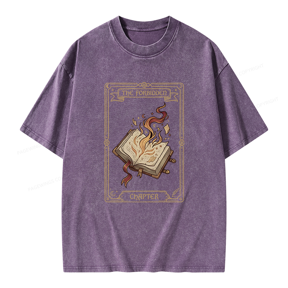 Pagewings The Forbidden Chapter Unisex Washed T-shirt