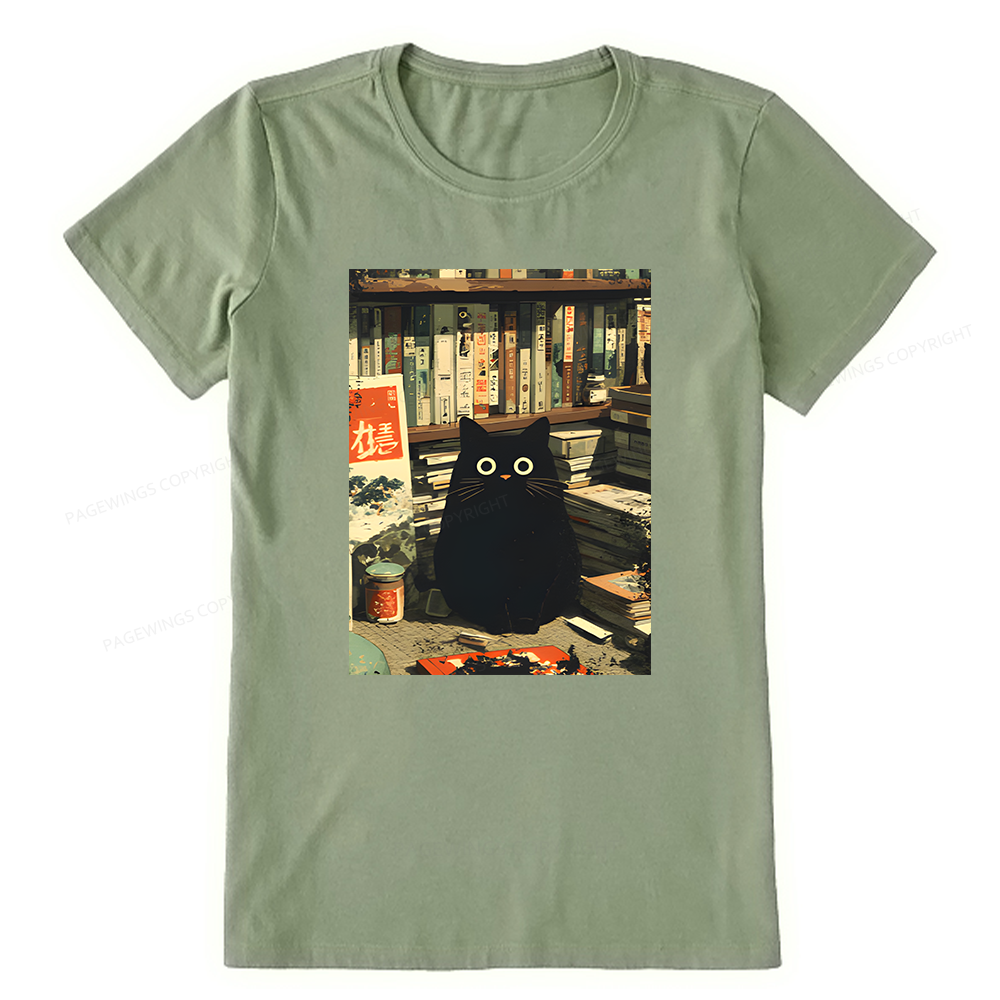 Pagewings Cat Book Lovers Librarian Unisex Classic T-shirt