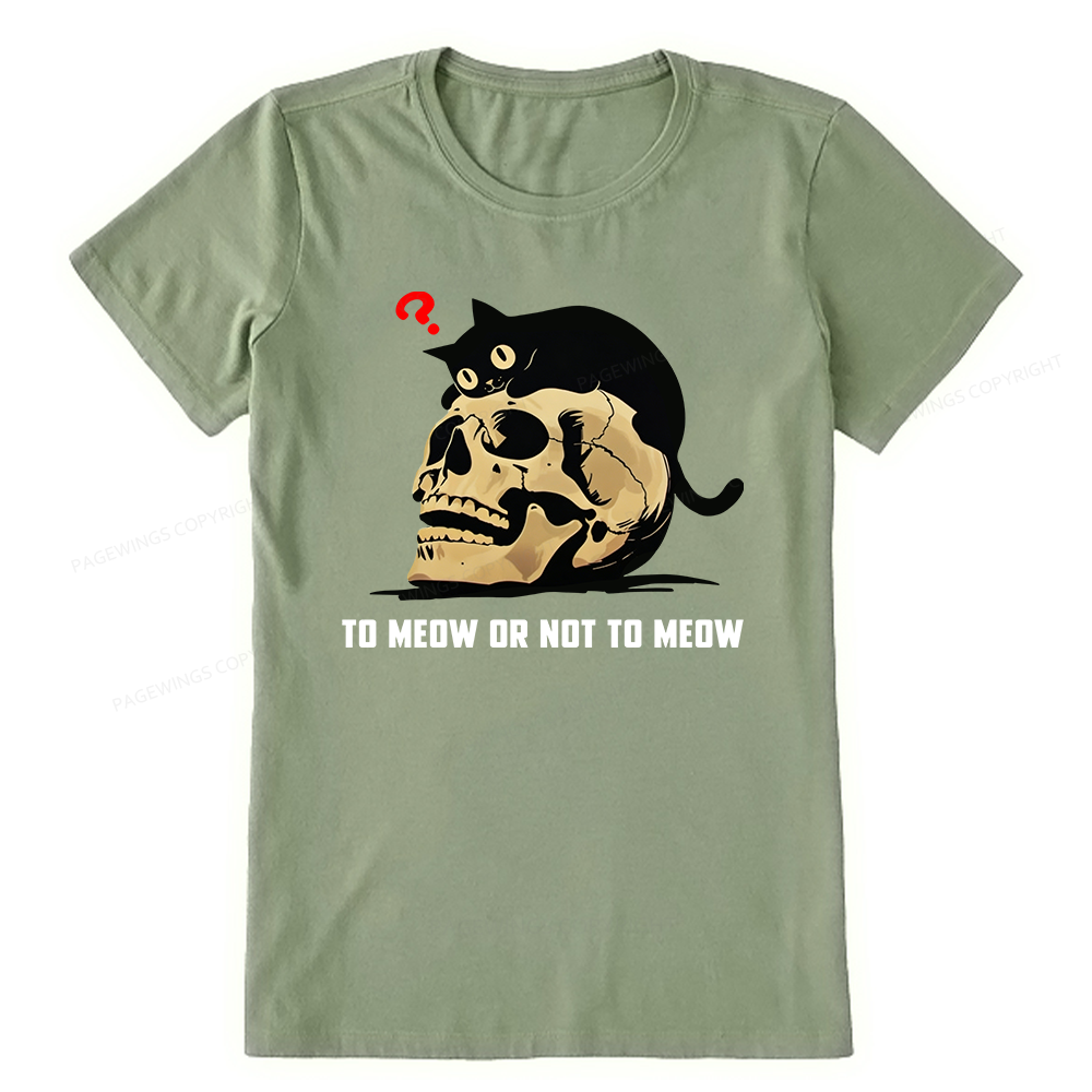 Pagewings To Meow Or Not To Meow Unisex Classic T-shirt
