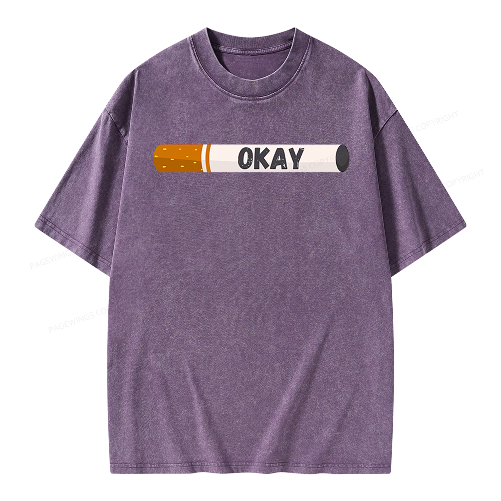 Pagewings Okay Unisex Washed T-shirt
