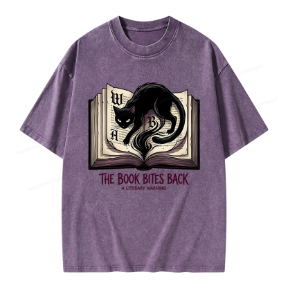 Pagewings The Book Bites Back Unisex Washed T-shirt