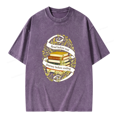 Pagewings Read Before Rest Unisex Washed T-shirt