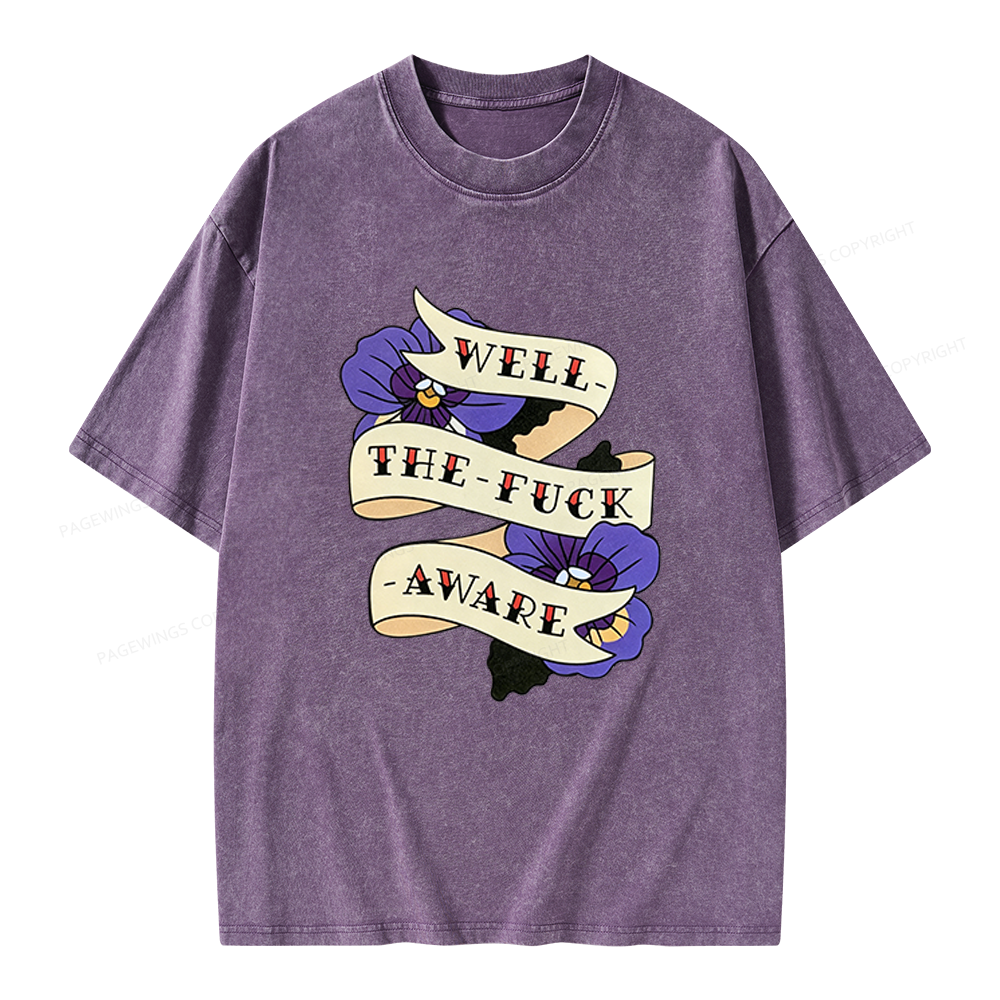 Pagewings Fantasy Books Lover Unisex Washed T-shirt
