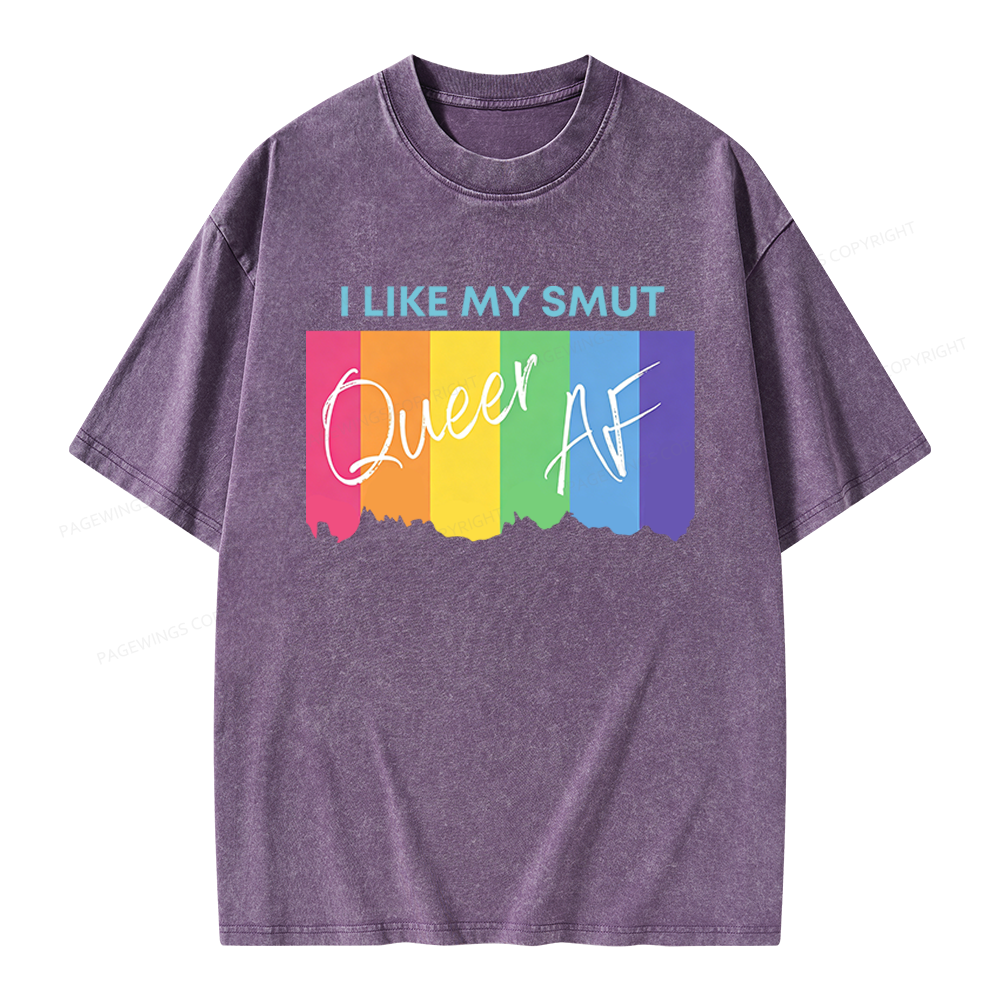Pagewings Queer Smut Unisex Washed T-shirt