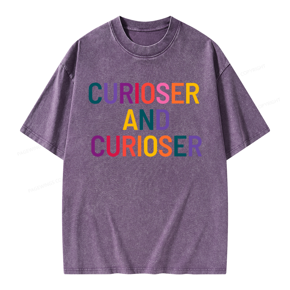 Pagewings Curioser Unisex Washed T-shirt
