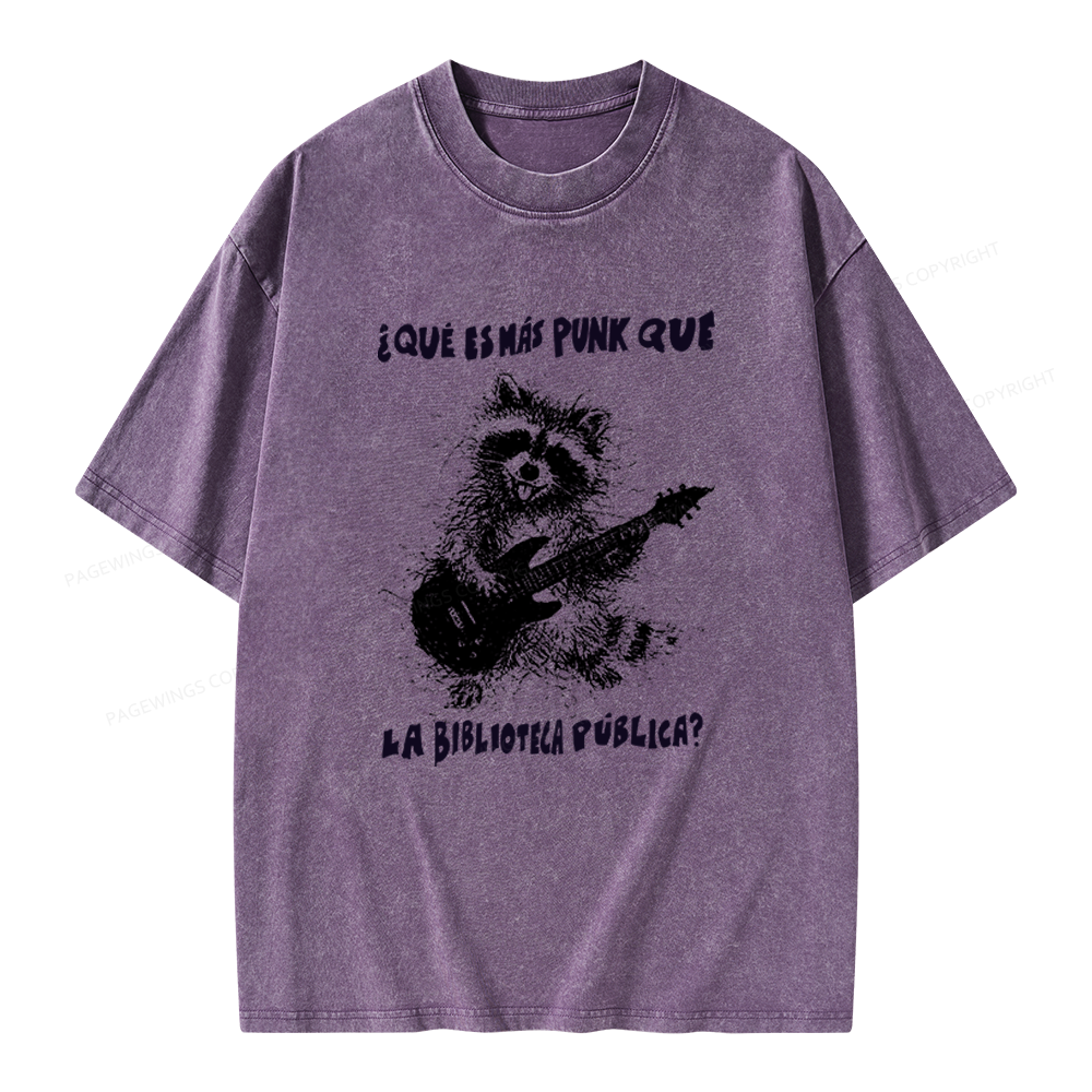Pagewings What's More Punk Than The Public Library Unisex Washed T-shirt