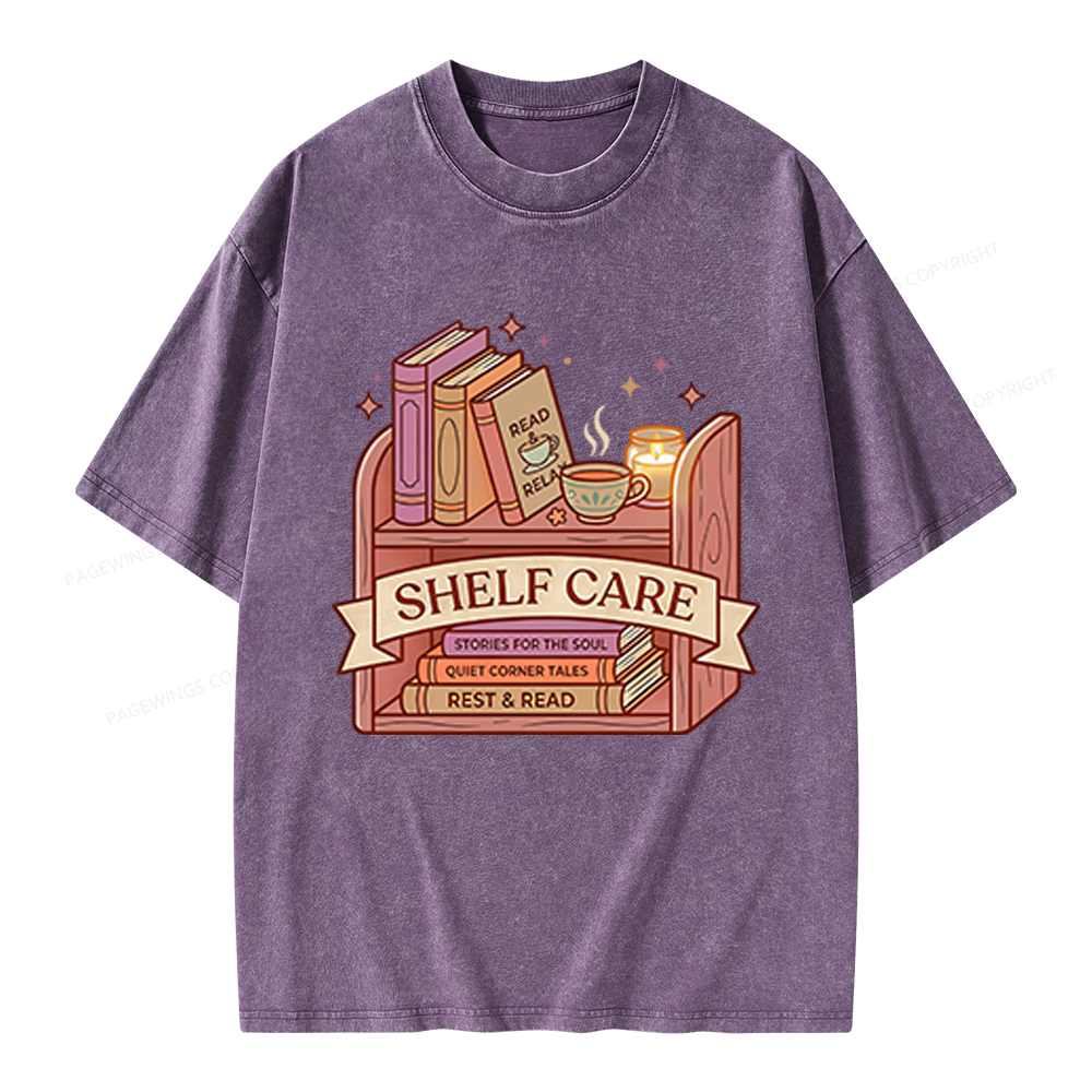 Pagewings Shelf Care Unisex Washed T-shirt