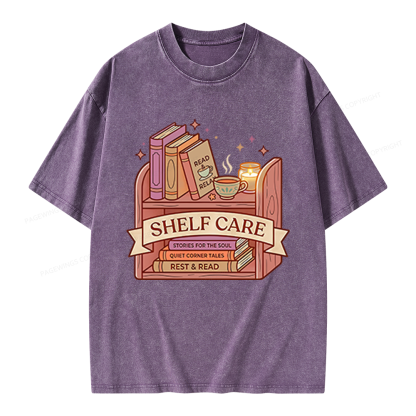 Pagewings Shelf Care Unisex Washed T-shirt