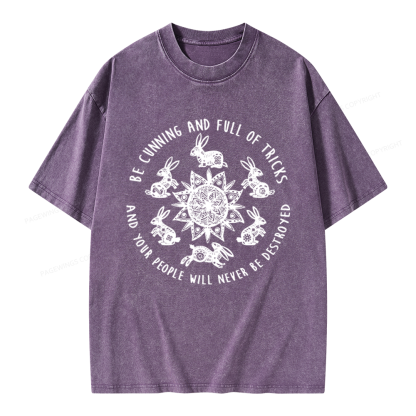 Pagewings Be Cunning And Full Of Tricks Unisex Washed T-shirt